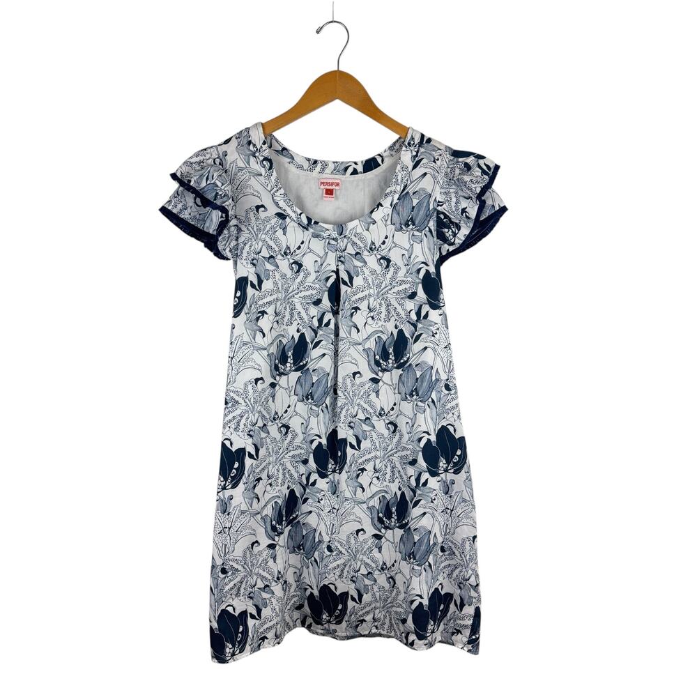 Persifor Tropical Print A-Line Dress